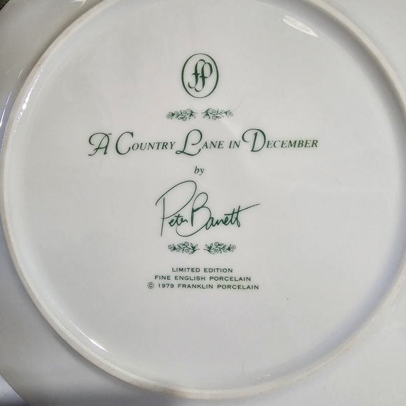 Plate A Country Lane In December Limited Edition - Picture 11 of 16